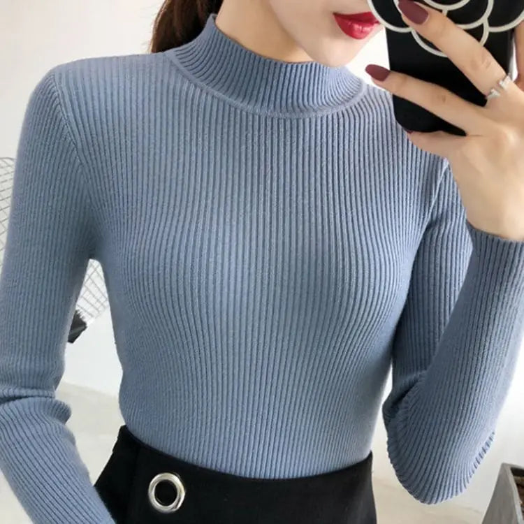 gerippter Wollpullover für Damen