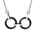 Damen Halskette mit doppeltem Ring-Design und filigranem Edelstahlverschluss Shop Nory