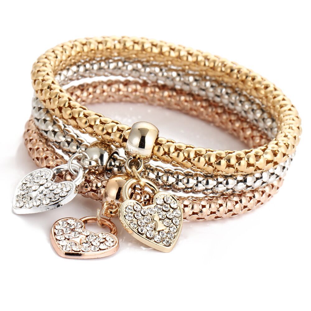 Damen Armband-Set mit funkelnden Anhängern Shop Nory