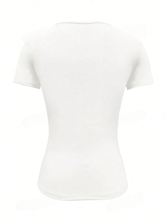 Rundhalsausschnitt Kurzarm T-Shirt