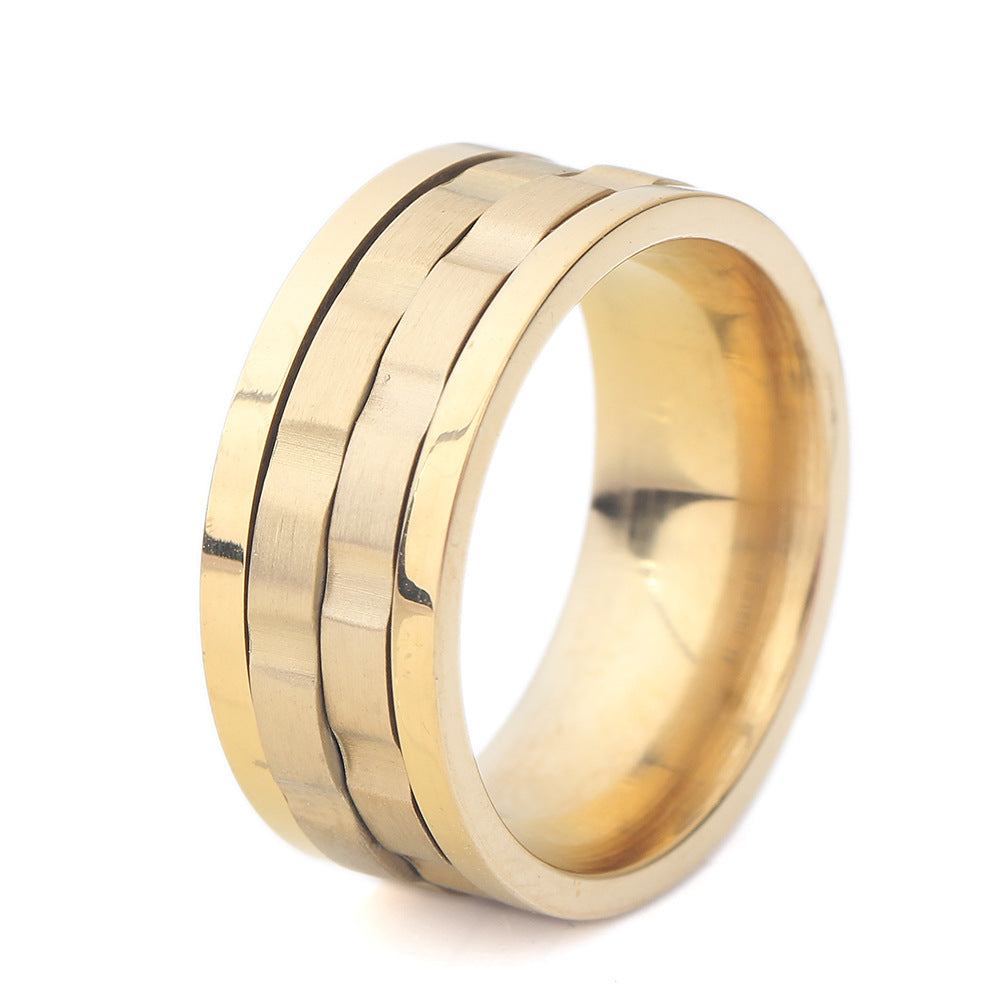 Herren Ring mit modernem geometrischen Design und polierter Oberfläche Shop Nory