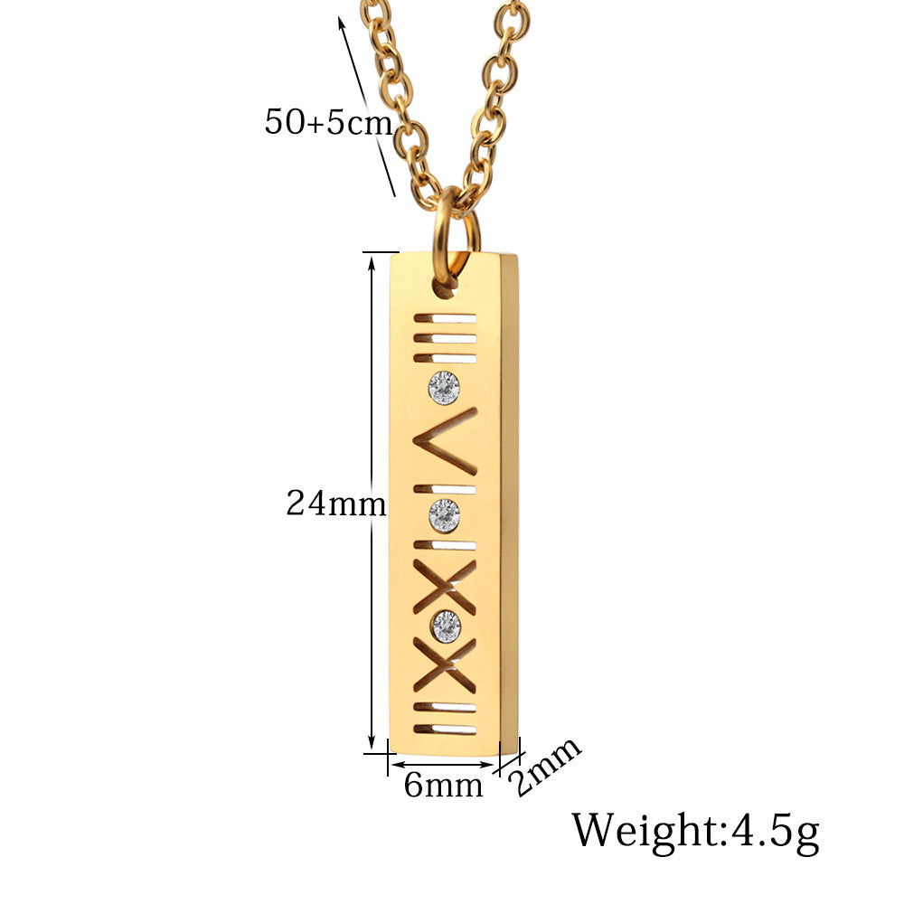 Damen Halskette mit gravierbarem Anhänger und funkelnden Zirkonia Shop Nory