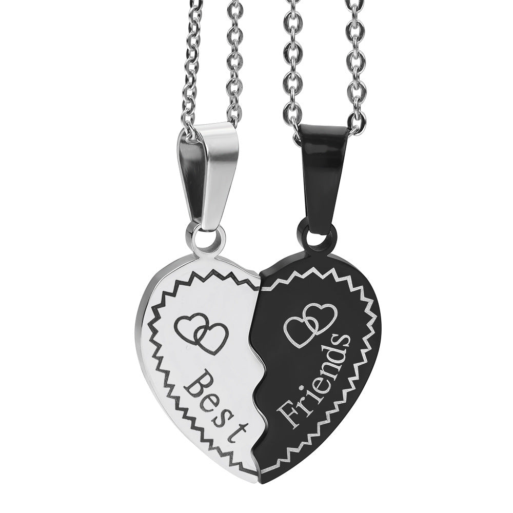 Damen Herz-Anhänger-Halskette mit gravierbarem Partnerdesign Shop Nory