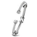 Damen Armreif aus hochwertigem Edelstahl mit elegantem Drahtdesign Shop Nory
