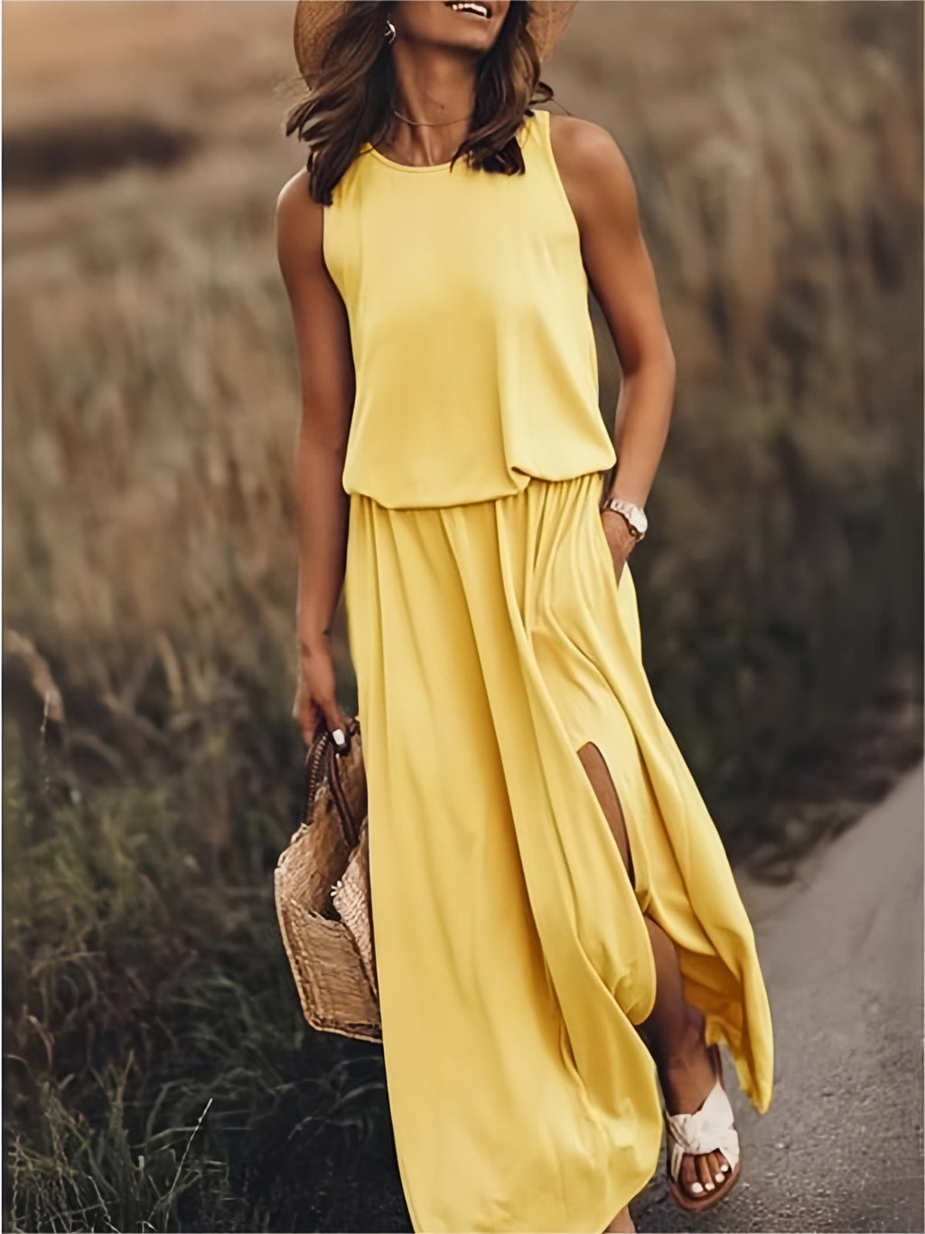 Schlichtes Boho Maxikleid Aus Modal In Verschiedenen Farben