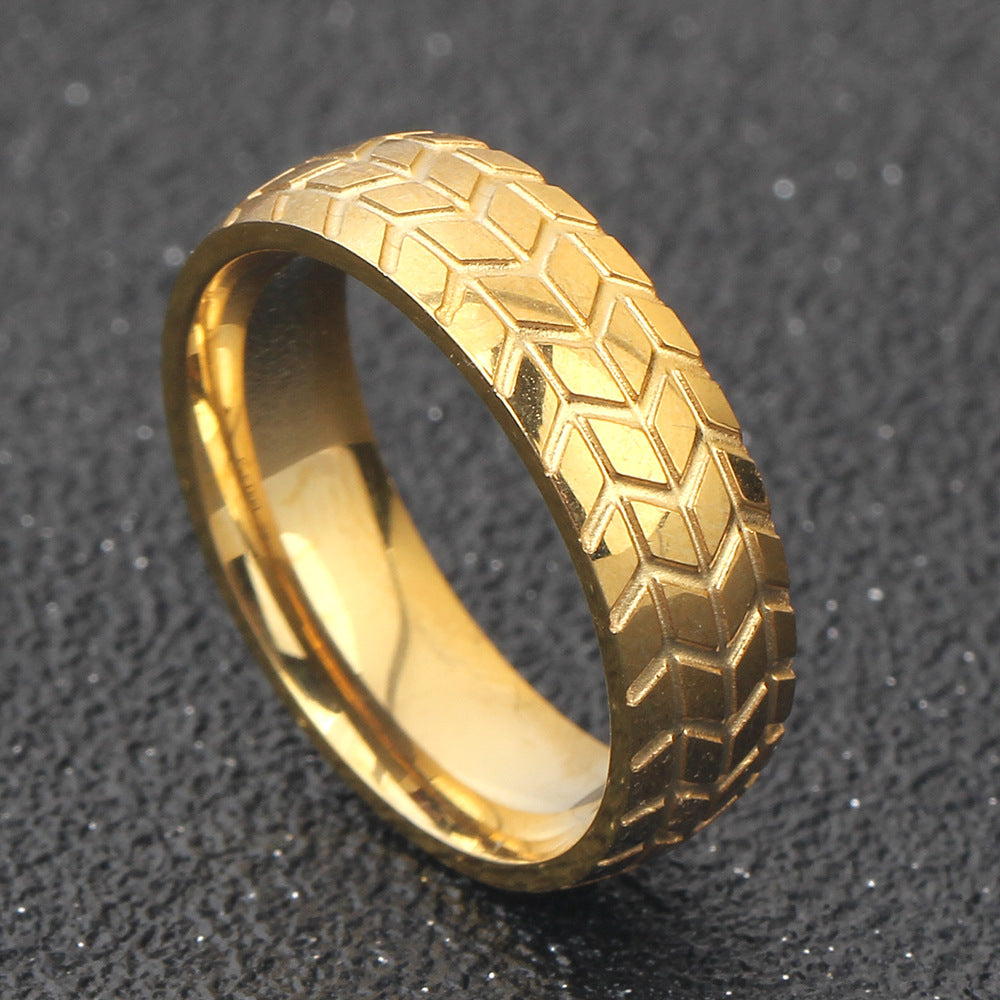 Herren Ring mit einzigartigem Reifenprofil-Design Shop Nory