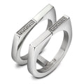 Damen Ring mit geometrischem Design und funkelnden Kristallen Shop Nory