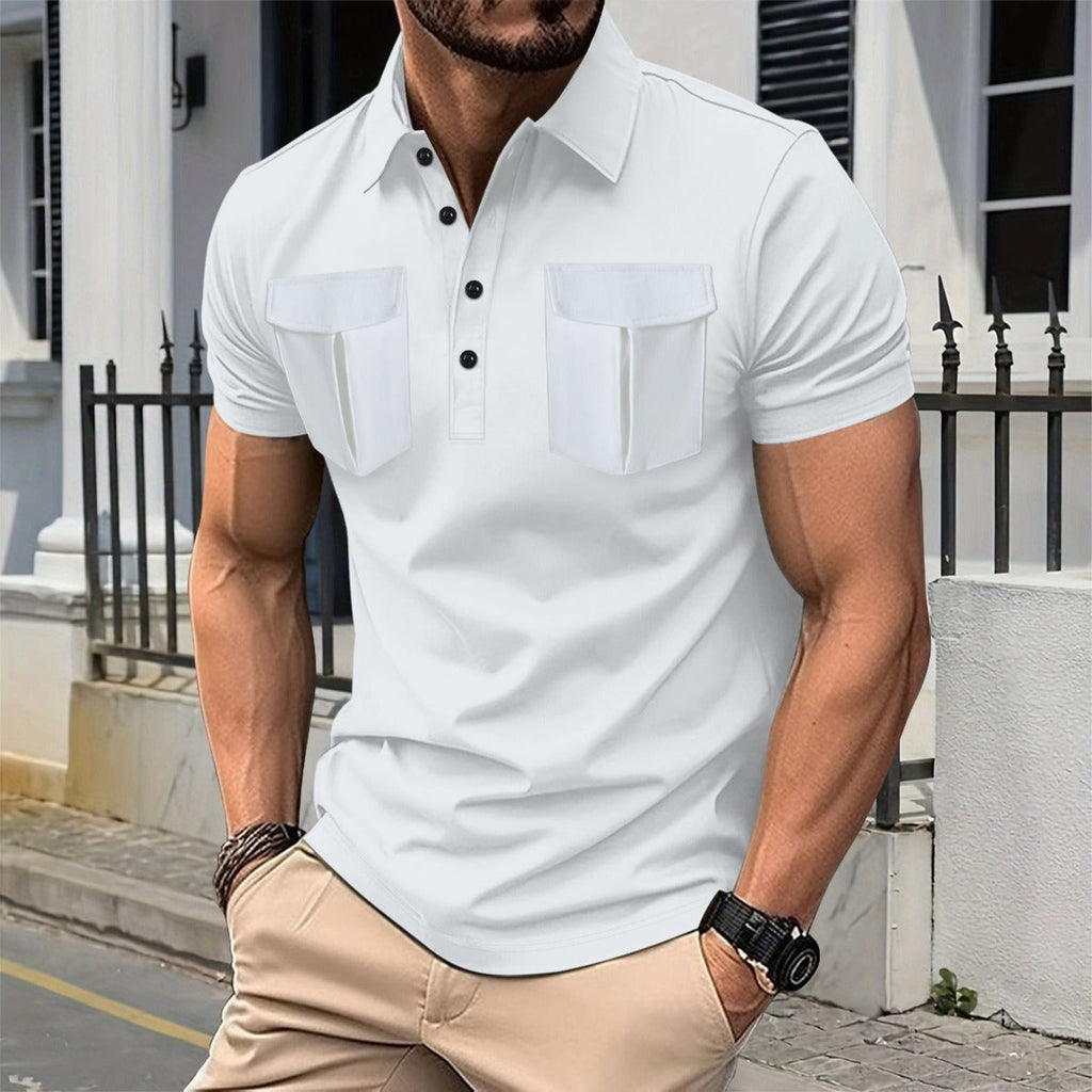 Poloshirt mit Doppeltasche und Revers