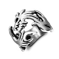 Herren Detailreicher Drachenring aus Edelstahl Shop Nory