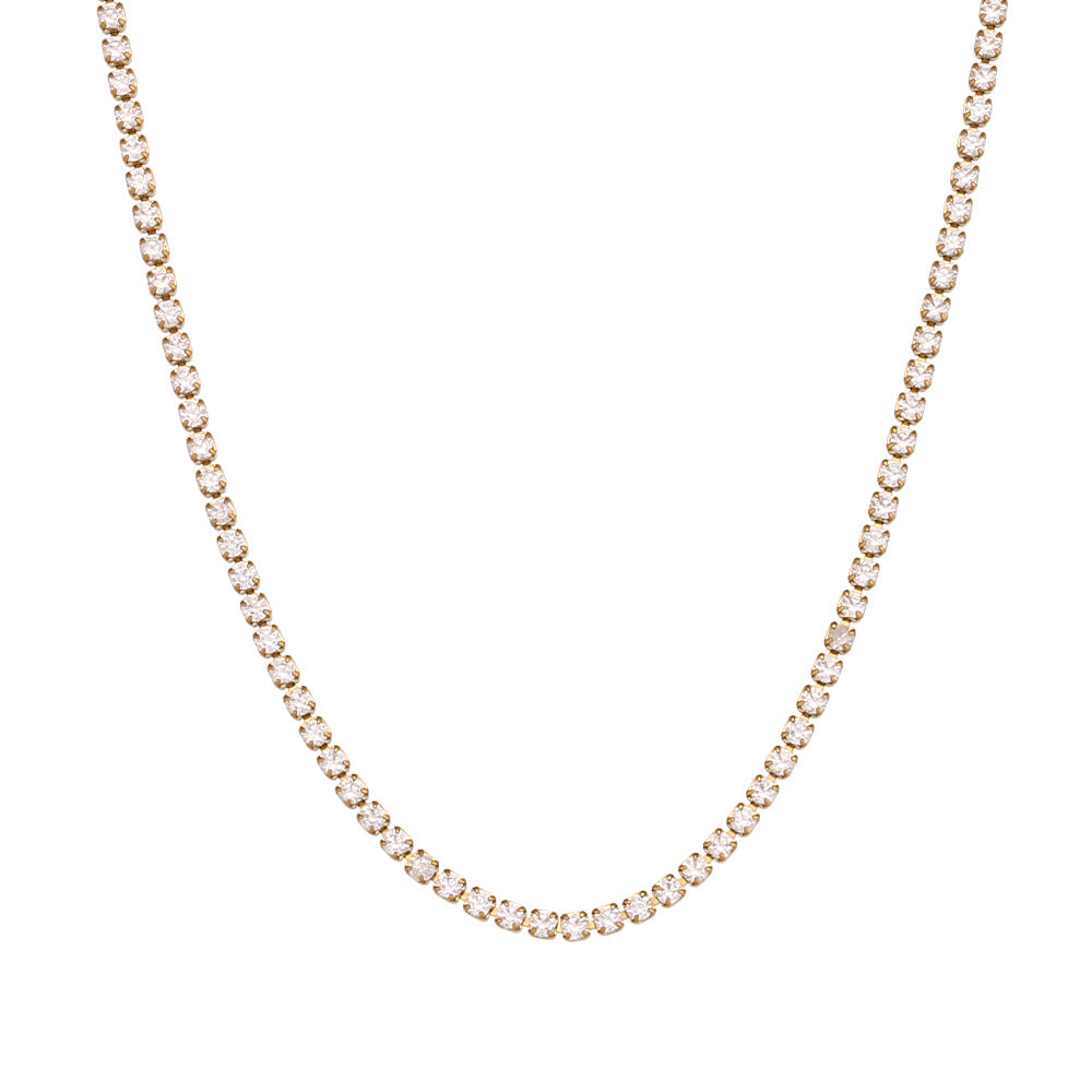 Halskette "Belle" in Edelstahl mit Zirkoniasteinen | Shop Nory