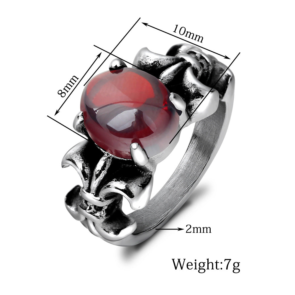 Herren Ring mit kunstvollem Design und funkelndem Edelstein Shop Nory