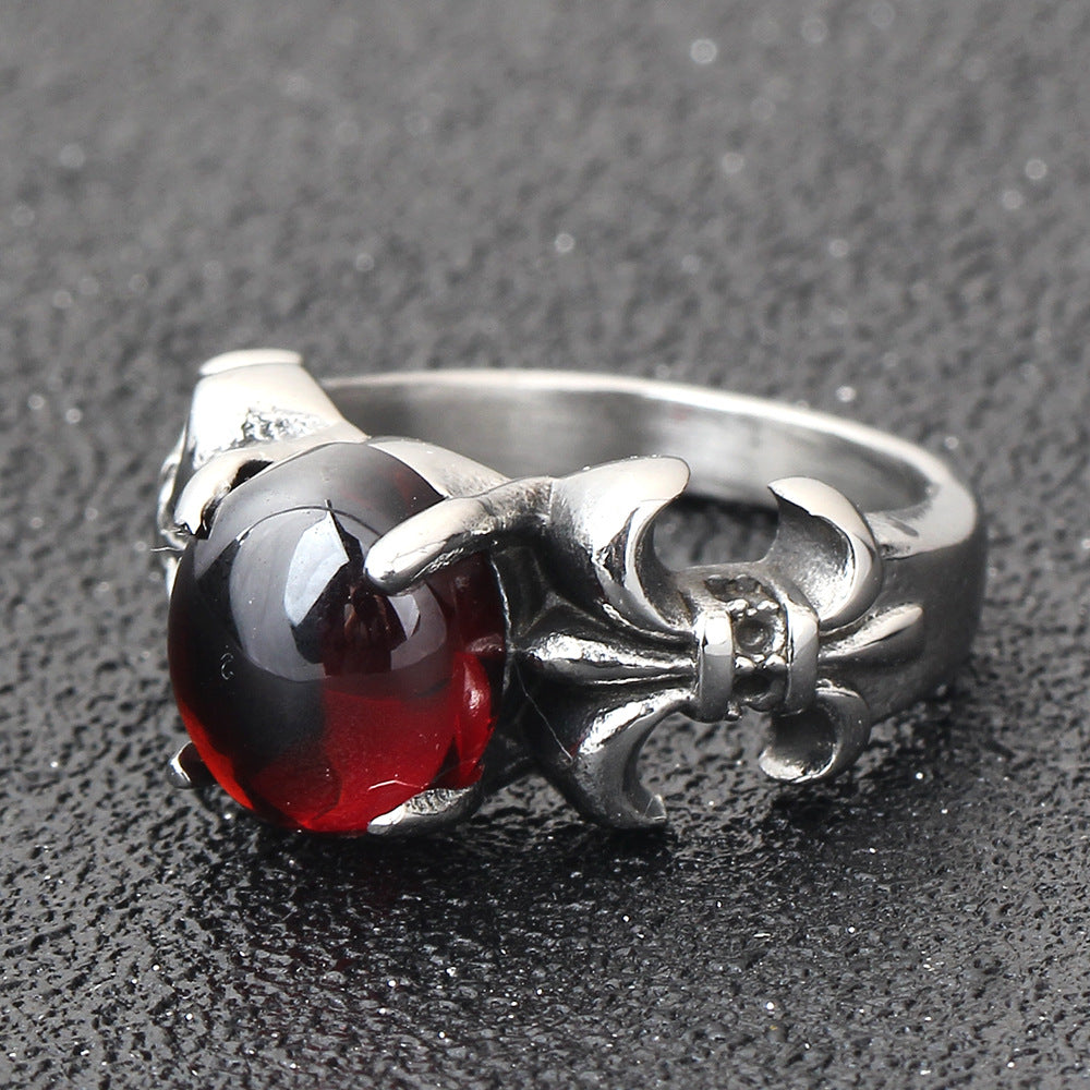 Herren Ring mit kunstvollem Design und funkelndem Edelstein Shop Nory