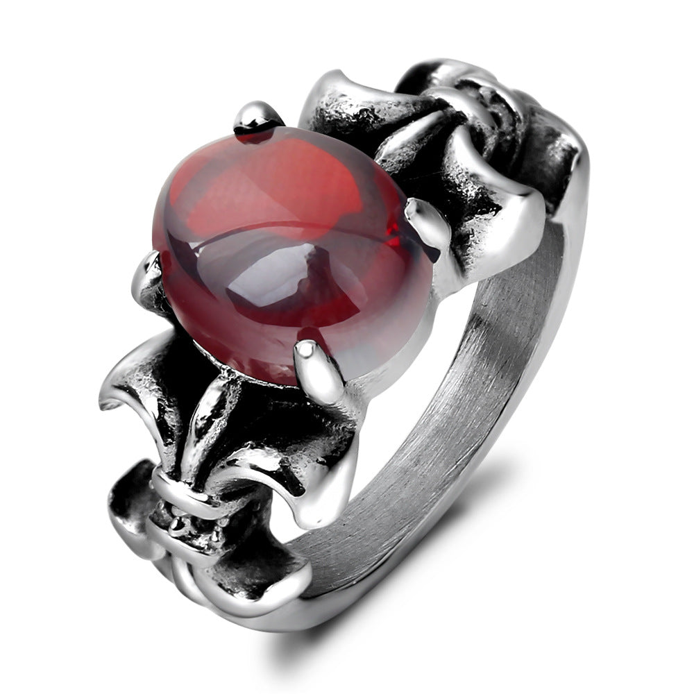 Herren Ring mit kunstvollem Design und funkelndem Edelstein Shop Nory