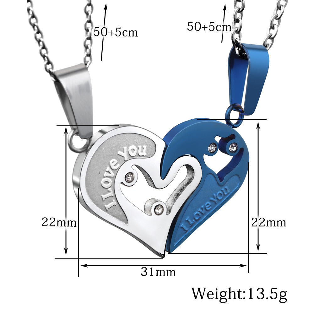 Damen Herzanhänger-Halskette mit Gravur und funkelnden Zirkonia Shop Nory
