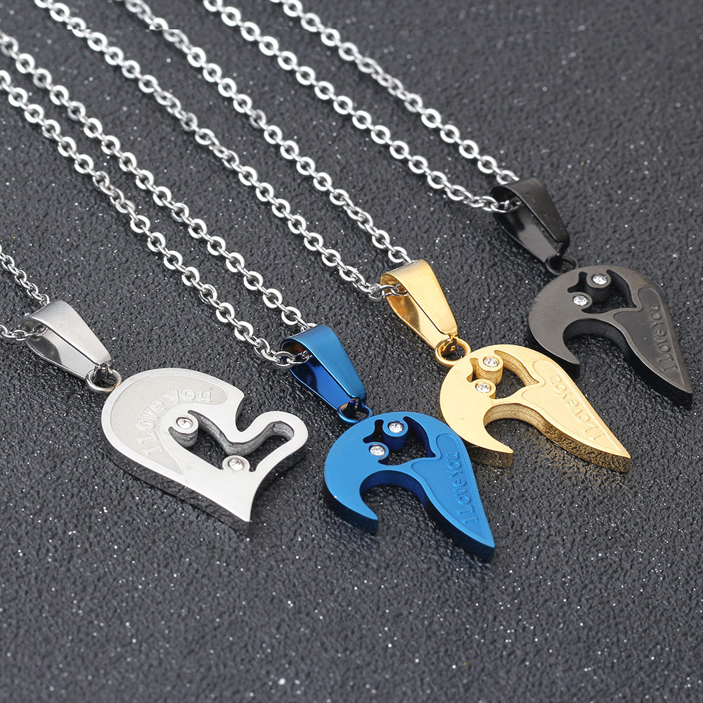 Damen Herzanhänger-Halskette mit Gravur und funkelnden Zirkonia Shop Nory