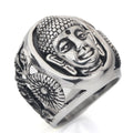 Damen Buddha-Motiv Ring mit filigraner Gestaltung Shop Nory