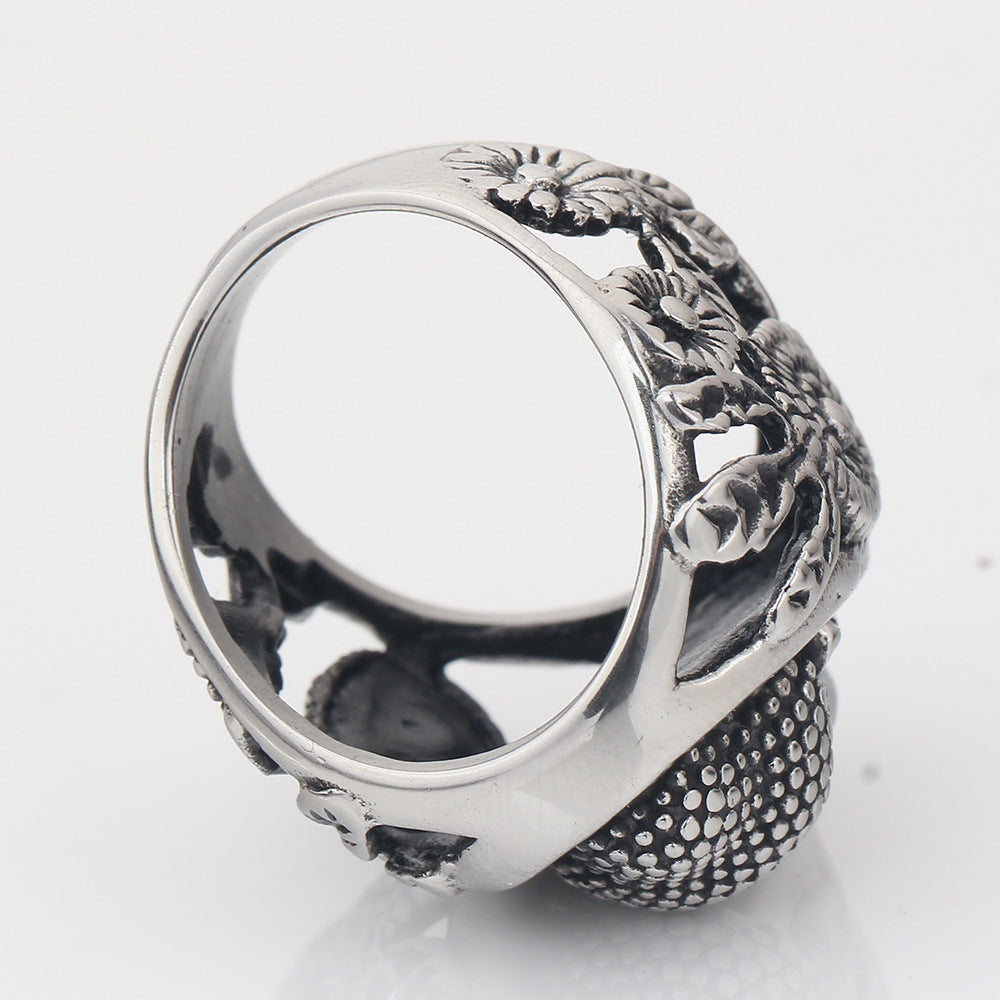 Damen Buddha-Motiv Ring mit filigraner Gestaltung Shop Nory