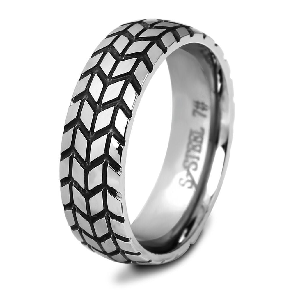 Herren Ring mit einzigartigem Reifenprofil-Design Shop Nory