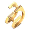 Damen Ring mit modernem geometrischem Design und funkelnden Kristallelementen Shop Nory