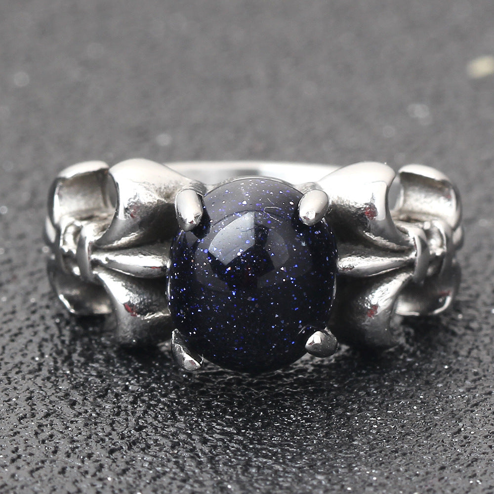 Herren Ring mit kunstvollem Design und funkelndem Edelstein Shop Nory