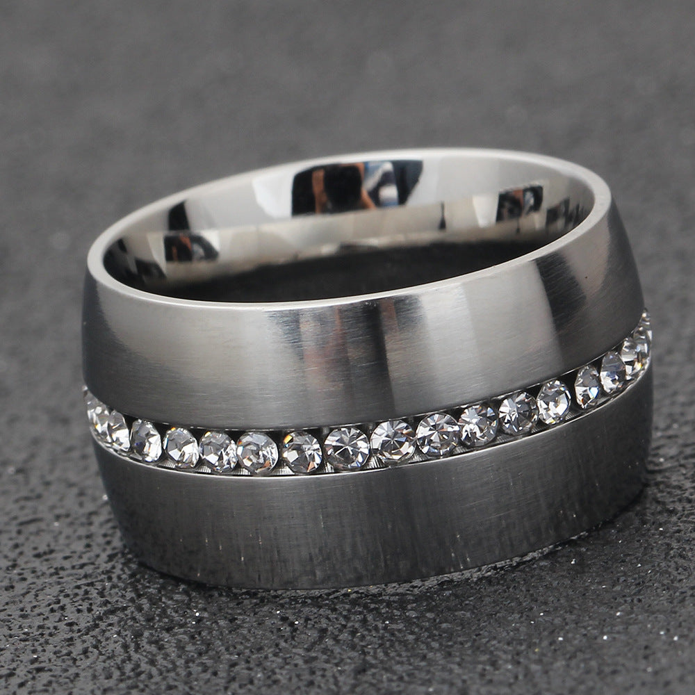 Herren Ring mit modernem, poliertem Design und funkelnden Zirkonia Shop Nory