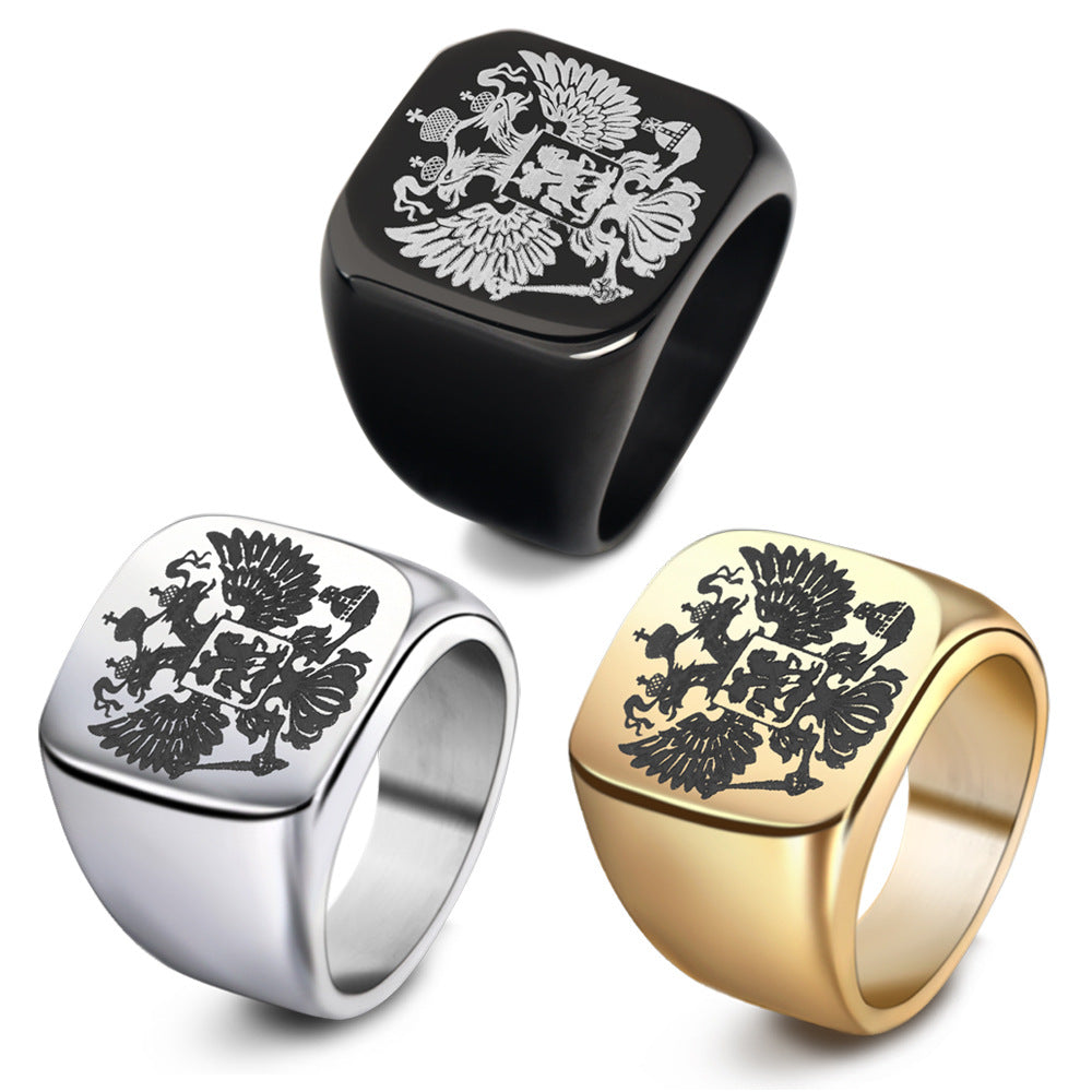 Herren Siegelring mit kunstvollem Wappen-Design Shop Nory 1780329846