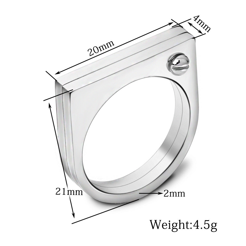 Herren Ring mit modernem, geometrischem Design Shop Nory