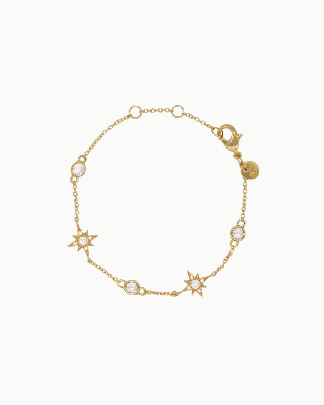 Himmlische kosmische Sternenlicht Kristall Goldkette Armband | Shop Nory
