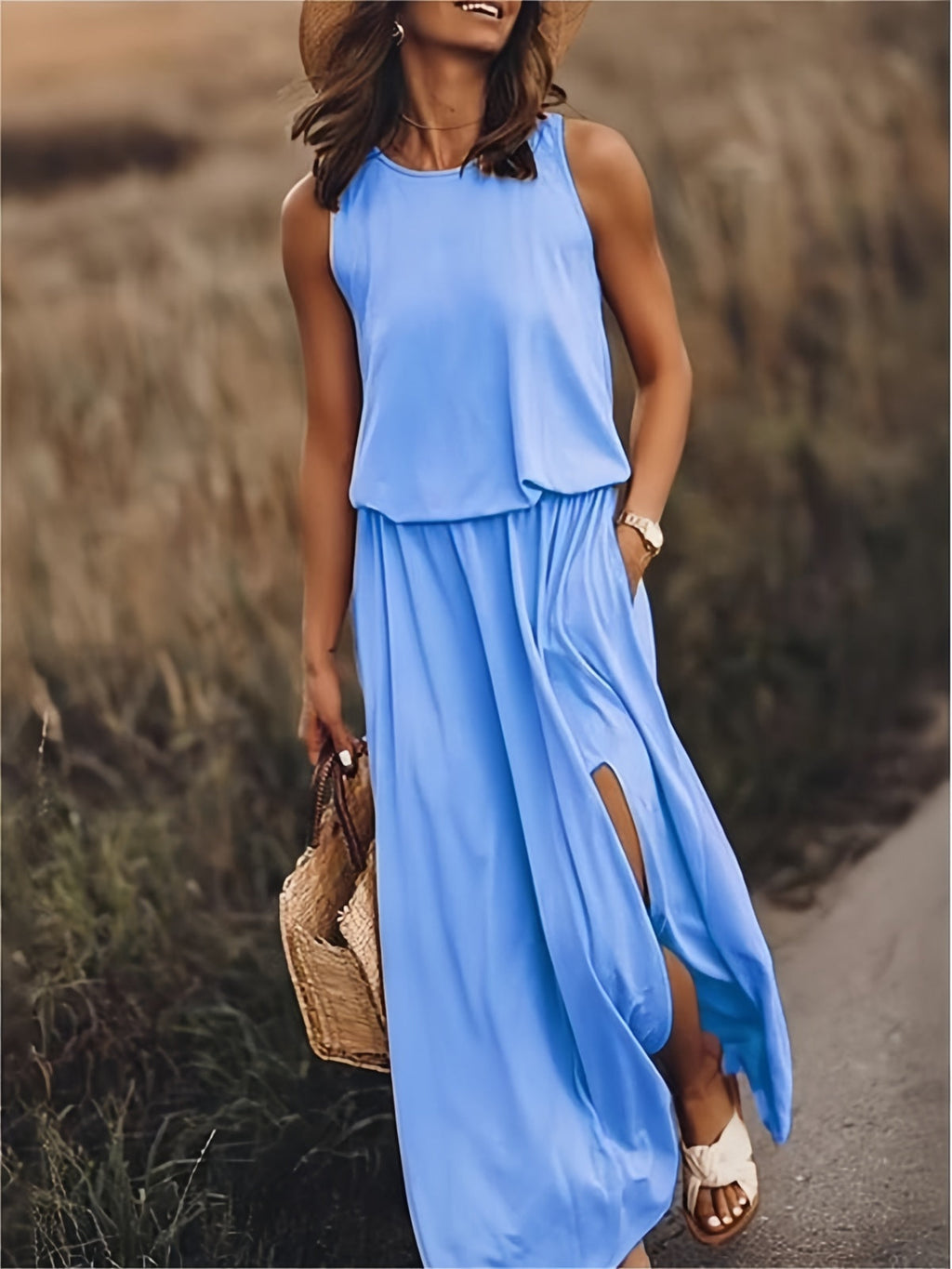 Schlichtes Boho Maxikleid Aus Modal In Verschiedenen Farben