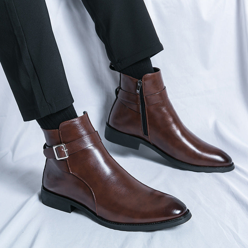 Klassische Leder Herrenstiefel
