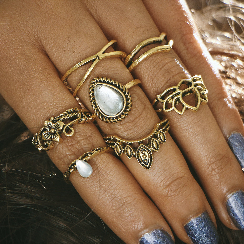 Damen Ring-Set mit kreativen und eleganten Designs Shop Nory
