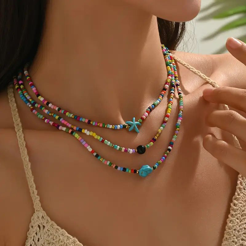 Böhmische Bunte Perlenkette | Shop Nory