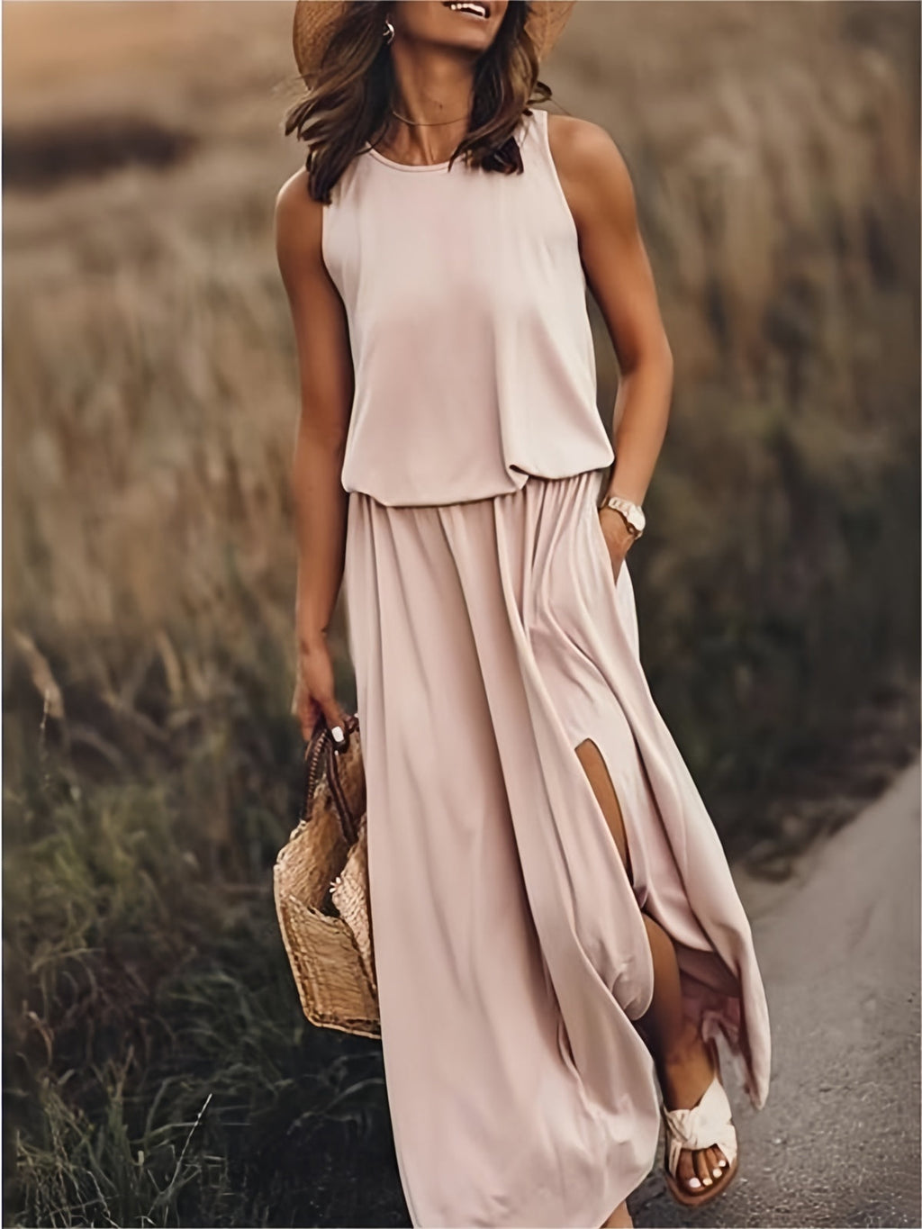 Schlichtes Boho Maxikleid Aus Modal In Verschiedenen Farben