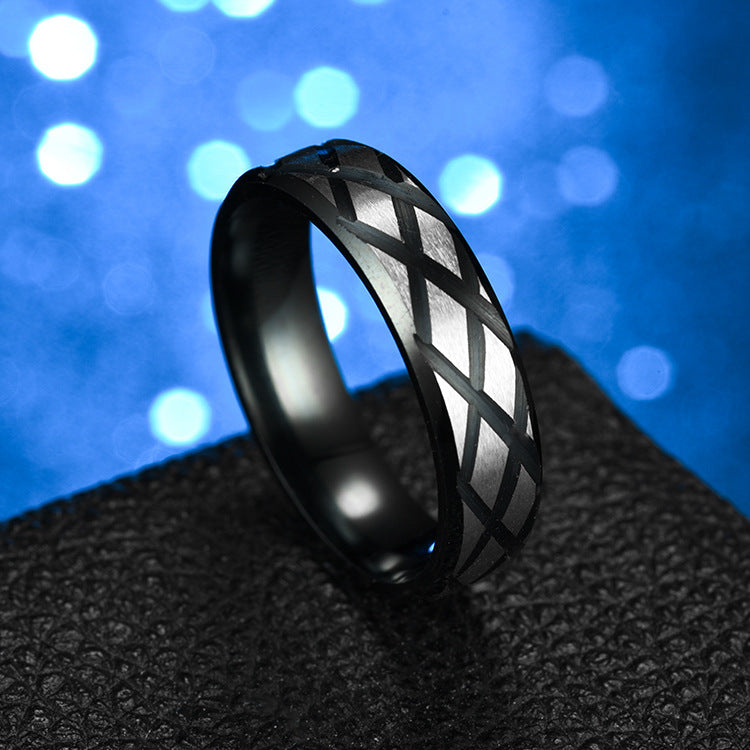 Herren Ring mit modernem rautenförmigen Design und hochwertiger Edelstahl-Oberfläche Shop Nory