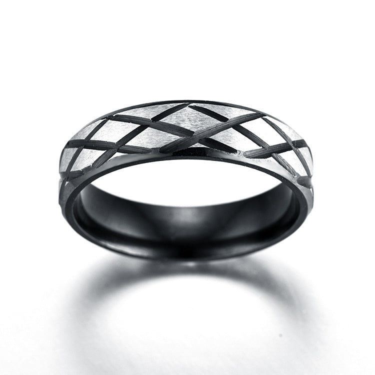 Herren Ring mit modernem rautenförmigen Design und hochwertiger Edelstahl-Oberfläche Shop Nory
