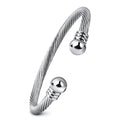 Damen Edelstahlarmband mit geschwungenem Drahtdesign Shop Nory