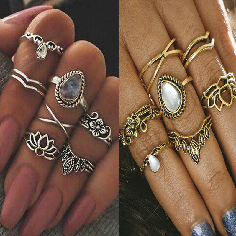 Damen Ring-Set mit kreativen und eleganten Designs Shop Nory