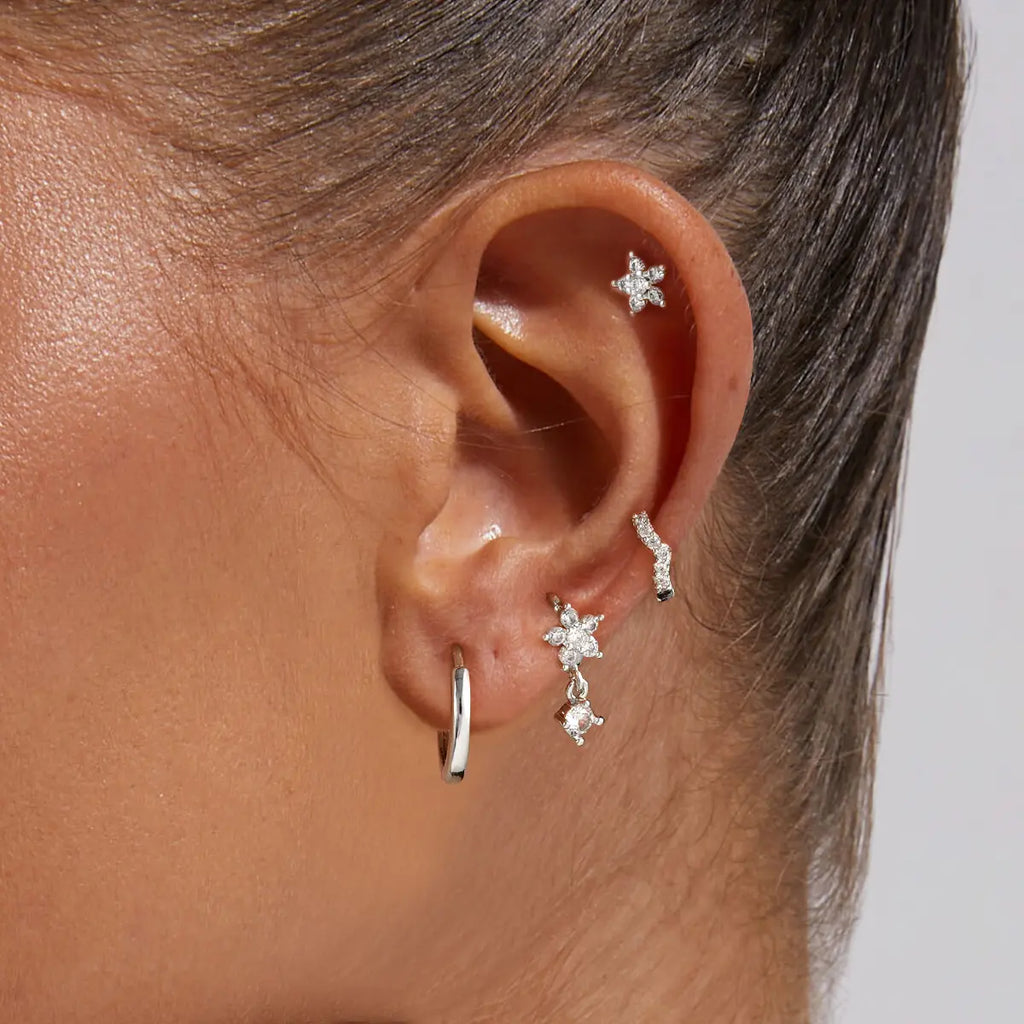 Blumen Dangle Huggie Ohrringe Set | Shop Nory