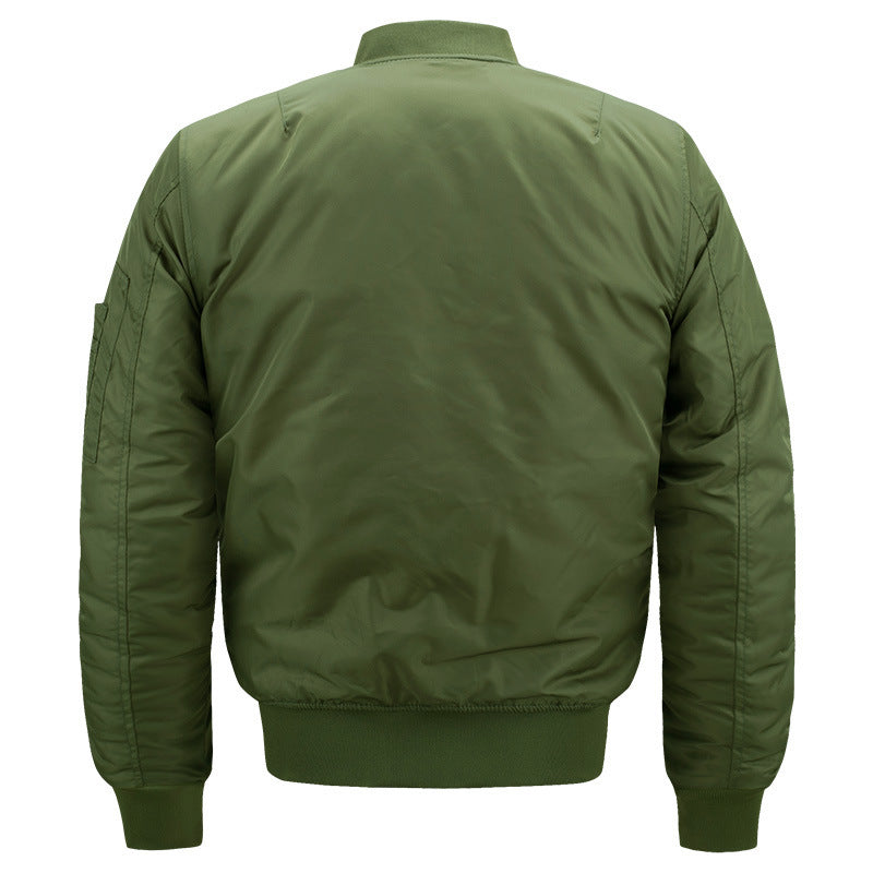 Herren Pilotenbomberjacke im Aviatorstil mit kontrastierendem Thermofutter, Utility-Ärmeltasche und elastischen Rippbündchen Shop Nory