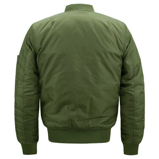 Herren Pilotenbomberjacke im Aviatorstil mit kontrastierendem Thermofutter, Utility-Ärmeltasche und elastischen Rippbündchen Shop Nory