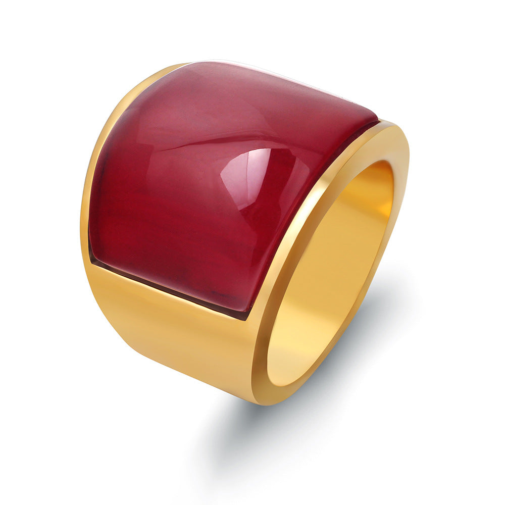 Damen Edelstahlring mit schlichtem, modernem Design Shop Nory