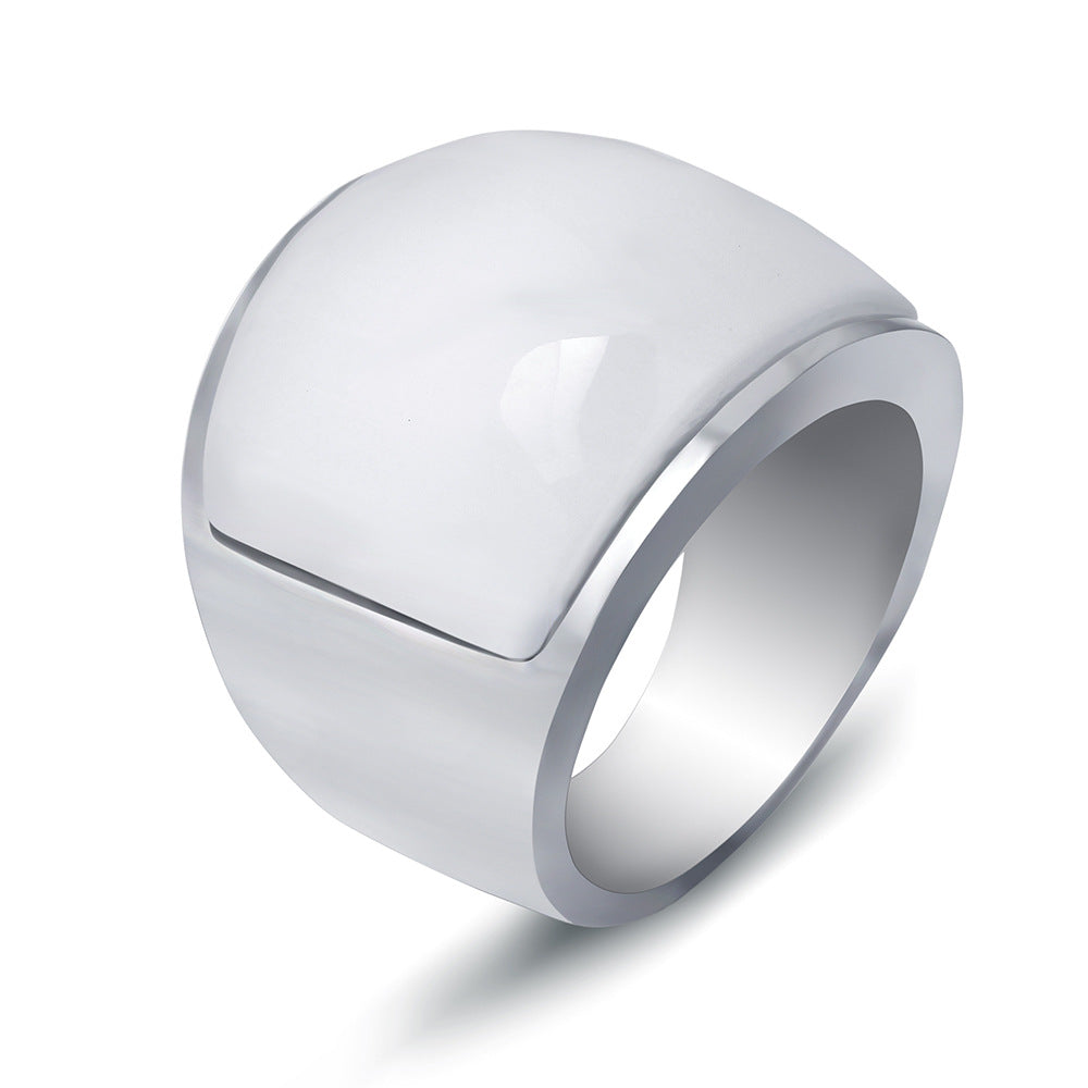 Damen Edelstahlring mit schlichtem, modernem Design Shop Nory