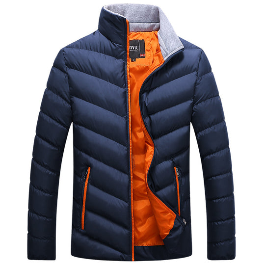 Herren Leichte gesteppte Kapuzenjacke mit Kontrast-Innenfutter und Thermoisolierung Shop Nory