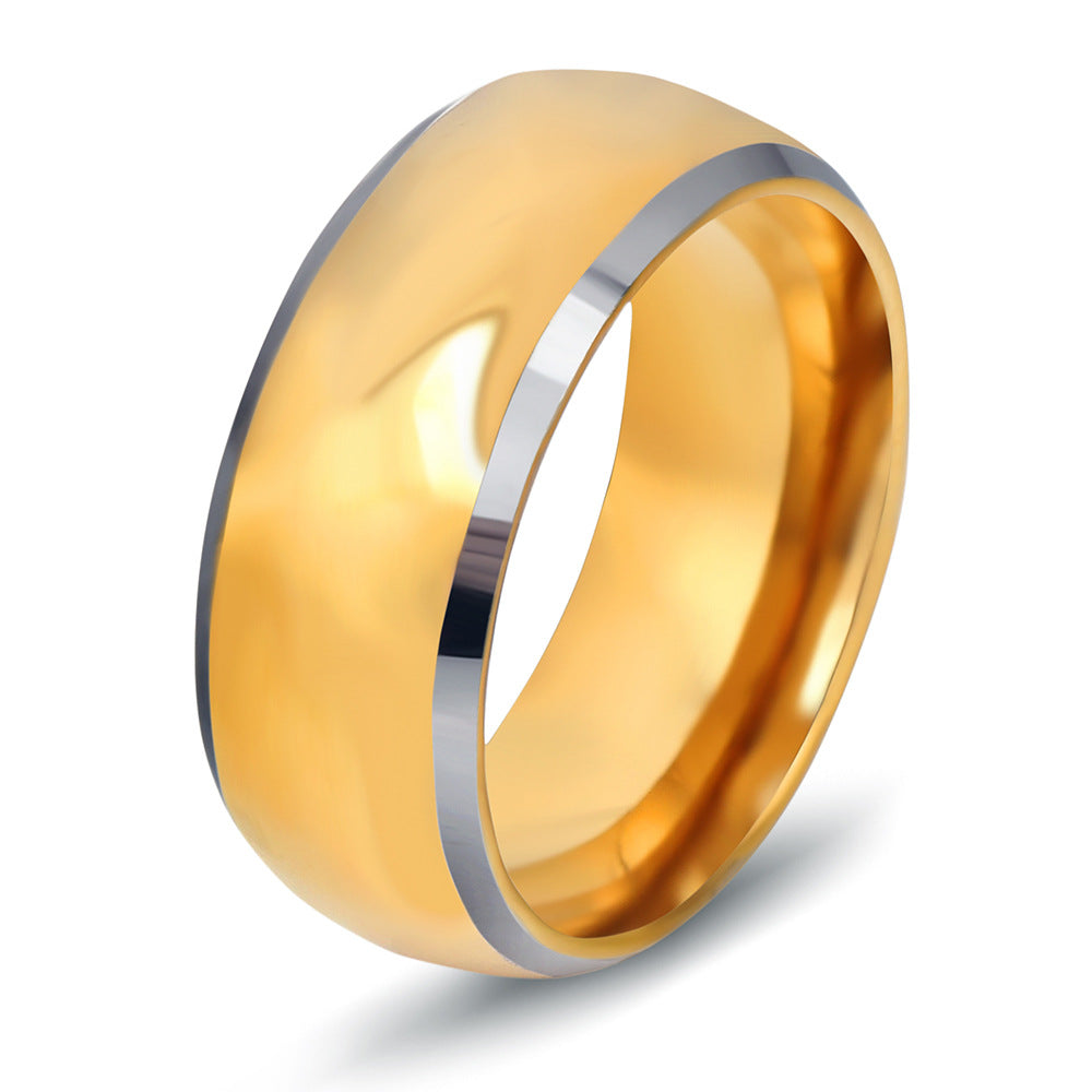 Herren Ring mit polierter Oberfläche und elegantem zweifarbigen Design Shop Nory