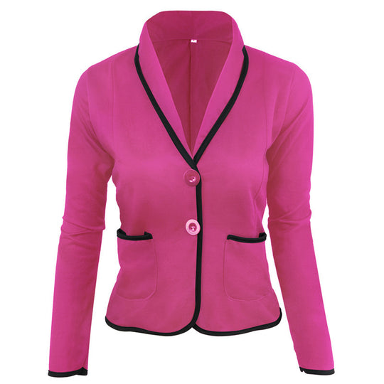Damen Taillierter Jersey-Blazer mit Schalkragen & Kontrastpaspel Shop Nory