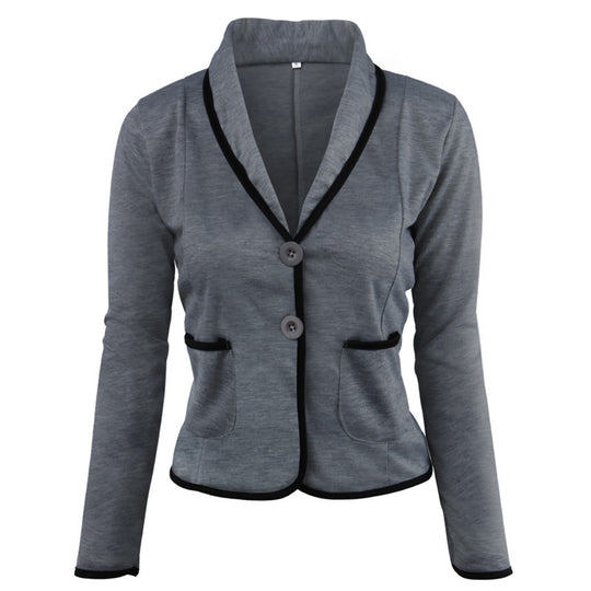 Damen Taillierter Jersey-Blazer mit Schalkragen & Kontrastpaspel Shop Nory
