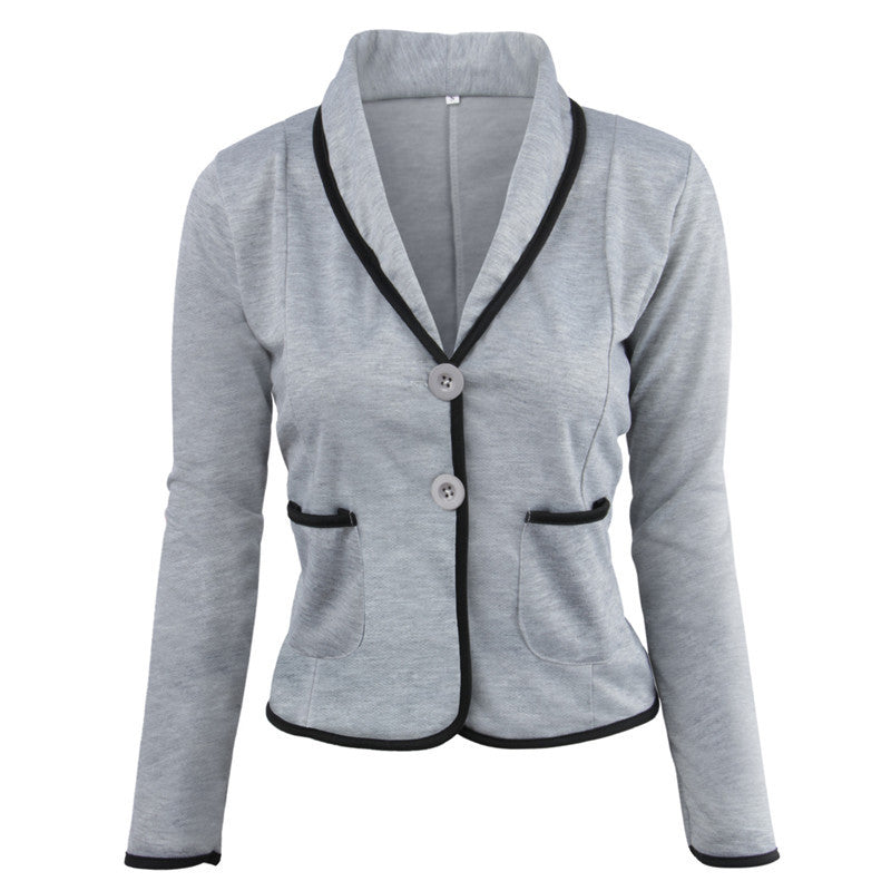 Damen Taillierter Jersey-Blazer mit Schalkragen & Kontrastpaspel Shop Nory