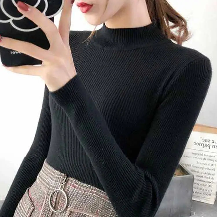 gerippter Wollpullover für Damen