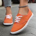 Bequeme Niedrige Canvas Schnürschuhe