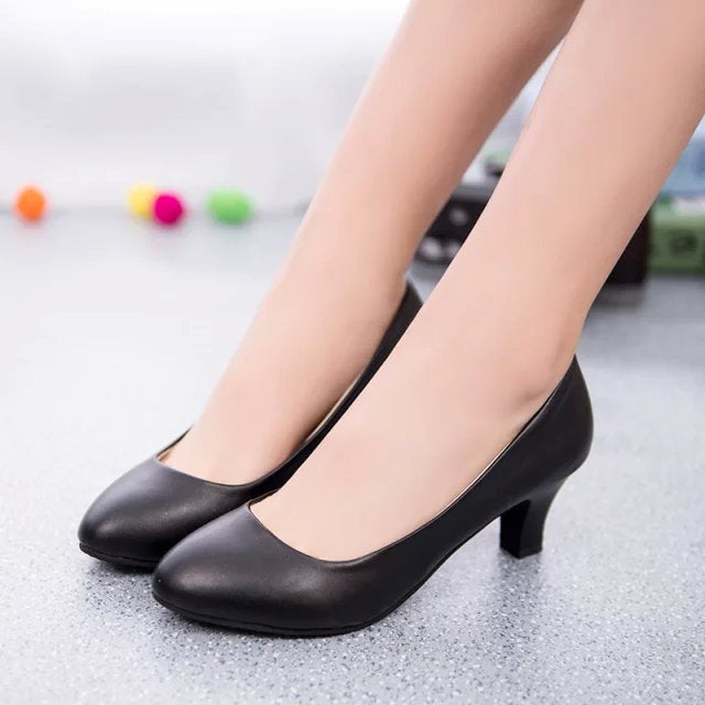 Damen elegante Pumps mit komfortablem Blockabsatz